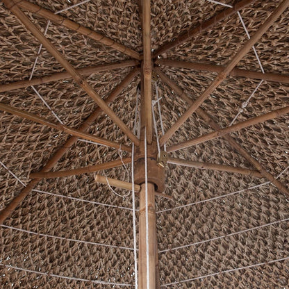 manoga CH | 43160 Bambus-Sonnenschirm mit Bananenblatt-Dach 210 cm