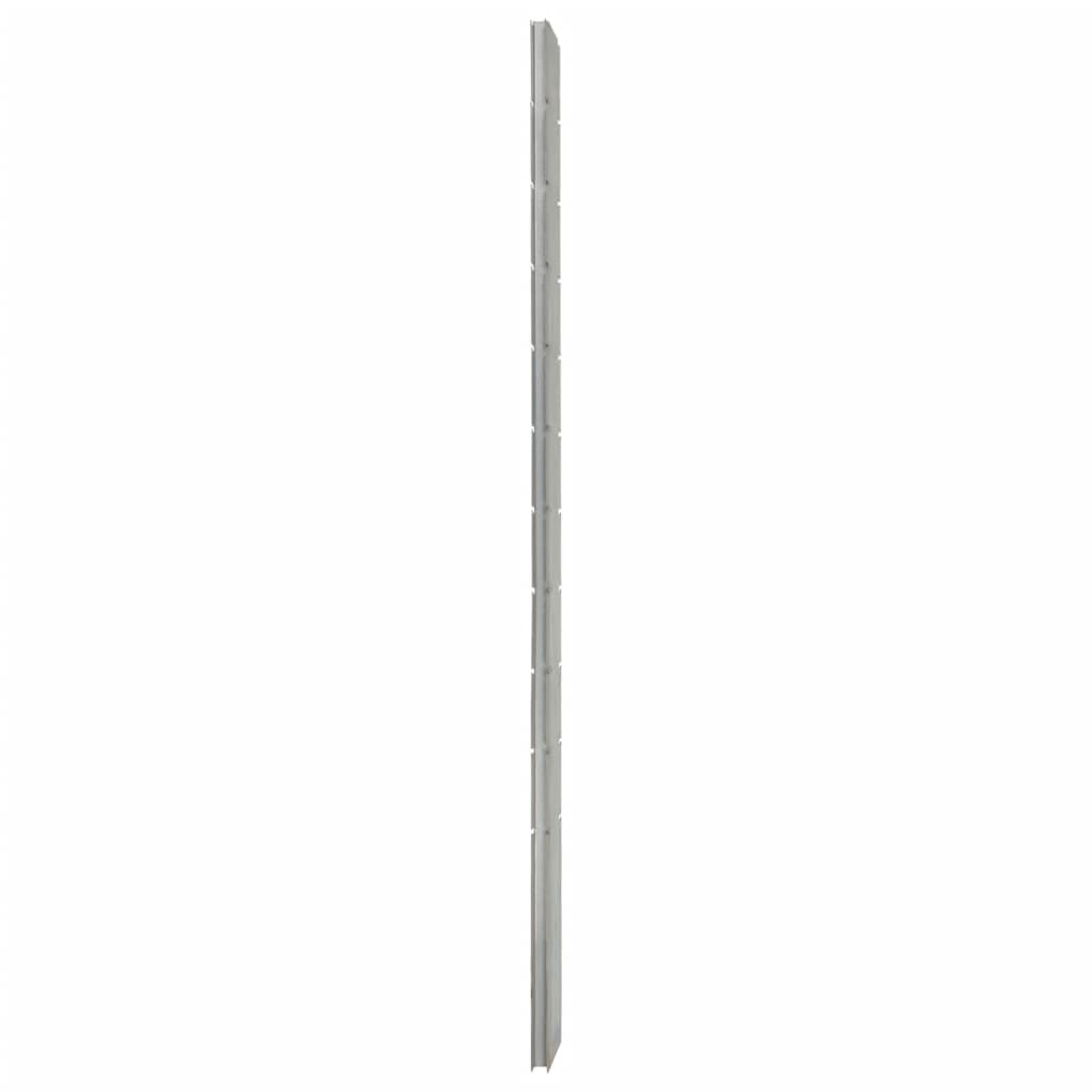 manoga CH | 142330 Pfosten für Gabionenzaun Silbern 260 cm Verzinkter Stahl