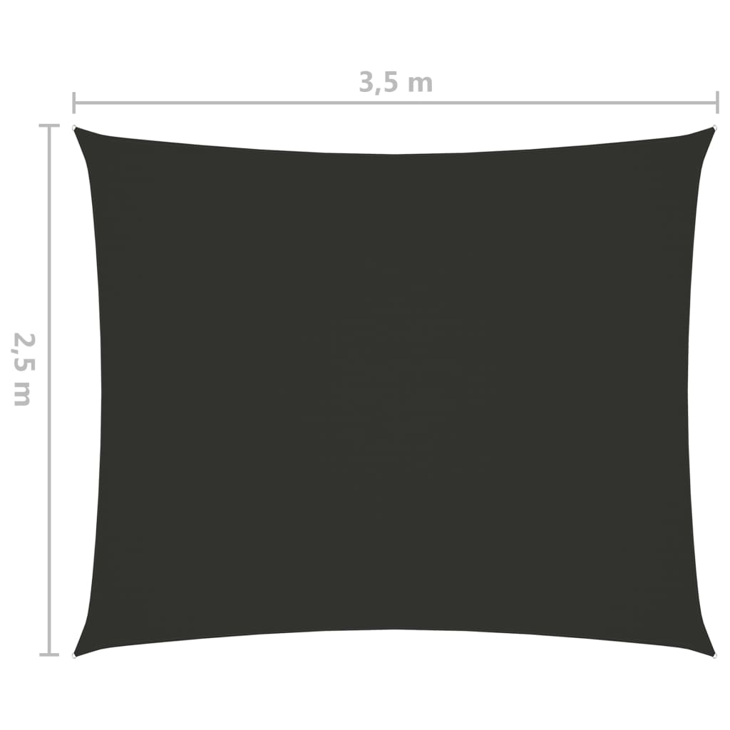manoga CH | 135096 Sonnensegel Oxford-Gewebe Rechteckig 2,5x3,5 m Anthrazit