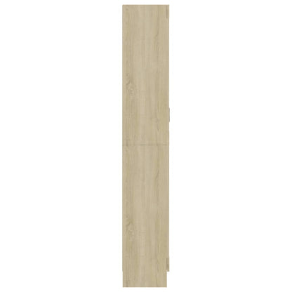 manoga CH | 802771 Vitrinenschrank Sonoma-Eiche 82,5x30,5x185,5 cm Holzwerkstoff