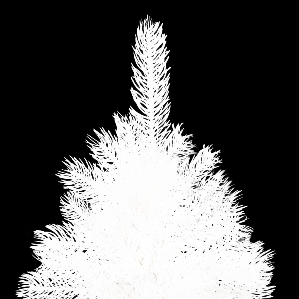 manoga CH | 3077546 Künstlicher Weihnachtsbaum mit Beleuchtung & Kugeln Weiß 120 cm