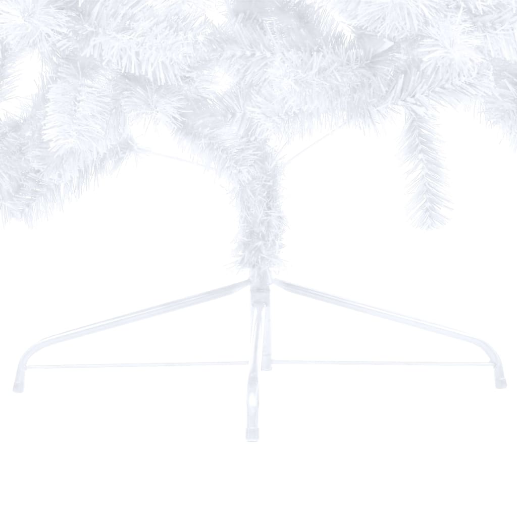 manoga CH | 3077571 Künstlicher Halb-Weihnachtsbaum Beleuchtung Kugeln Weiß 210 cm