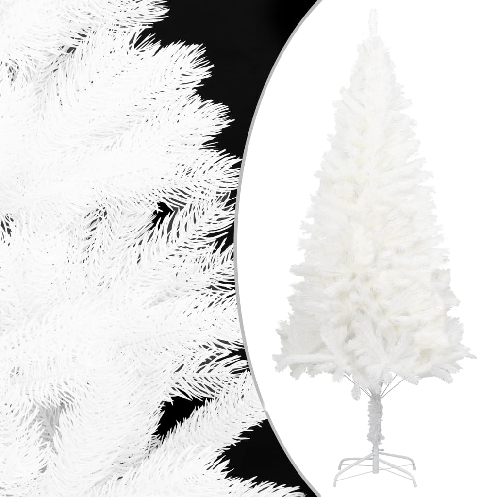 manoga CH | 3077718 Künstlicher Weihnachtsbaum mit Beleuchtung & Kugeln Weiß 120 cm