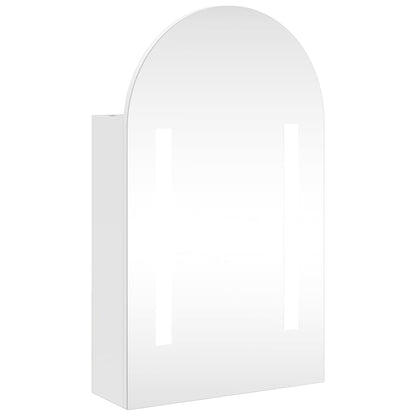 manoga CH | 357973 Spiegelschrank mit LED-Beleuchtung Gewölbt Weiß 42x13x70 cm