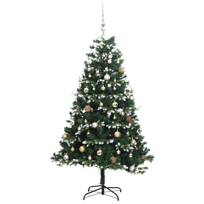 manoga CH | 3210302 Künstlicher Weihnachtsbaum Klappbar 150 LEDs & Kugeln 150 cm